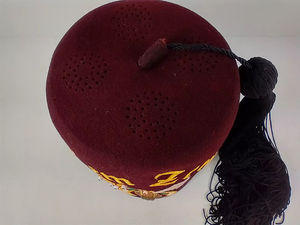 Vintage Masonic Shriner Fez Hat Maroon Felt Tassel Freemasons Masonic Hat - Product Image 2