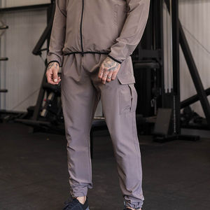 Venta al por mayor OEM pantalones Cargo Streetwear pantalones de algodón caqui Track Jogger con pantalones personalizados pantalones de los hombres a rayas curvas rectas - Product Image 3