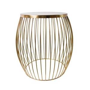 Round Handmade Eco-Friendly Iron Metal <b>Stool</b> Gold Finished Multifunction Perfect for Home Living Room Decor Ottoman and Tools - Product Image 3