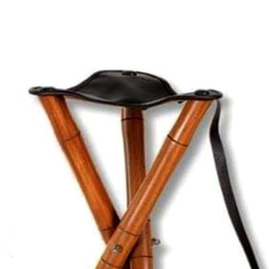 Taburete Trípode de Cuero con Patas de Madera de Alta Calidad / Taburete Trípode de Cuero Hecho con Materiales de Alta Calidad, Sillas de Caza - Product Image 2