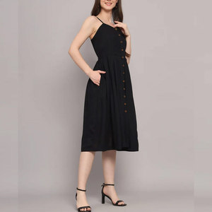 Western Wear Robe décontractée de tous les jours, courte longueur genou, vêtements de fantaisie, robe vintage midi de style occidental à la mode - Product Image 5