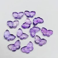 Perles sculptées en améthyste rose naturelle en forme de papillon de 13 mm pour la fabrication de bijoux, accessoires de guérison en cristal, vente en gros