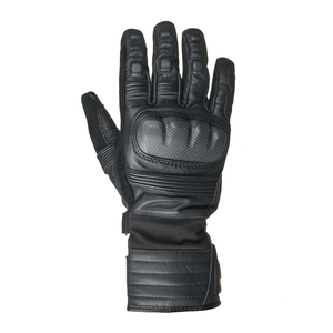 Men's Full-Finger Black Genuine Leather Motorbike <b>Gloves</b> Breathable Auto Racing Wear <b>Touchscreen</b> Feature Custom Winter - Product Image 2