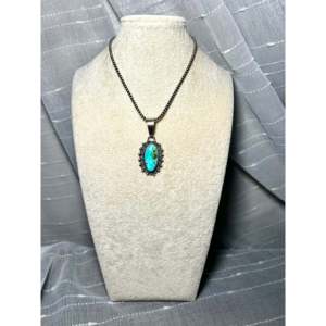 Pendentif Jameson Garcia en turquoise Kingman et argent sterling avec technologie d'incrustation à sertissage clos - Product Image 6
