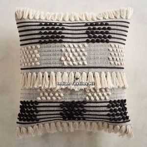 ITHL Wholesale Boho Cotton Cushion Covers Hand-Woven Decorative <b>Throw</b> <b>Pillows</b> for Home Hotel Living Room - Product Image 2