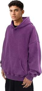Sudaderas con capucha de lavado ácido informales para hombre, ropa de invierno, sudaderas con capucha de lavado ácido informales de Color sólido, ropa de moda, sudaderas con capucha de lavado ácido ajustadas para hombre - Product Image 3