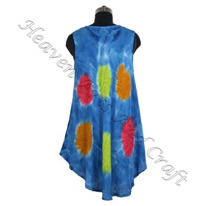 2025 Venta caliente mujeres Tie Dye Maxi Beach Wear vestido sin mangas largo verano Maxi vestido Tie Dye Boho Gypsy Rayon vestido de noche - Product Image 4
