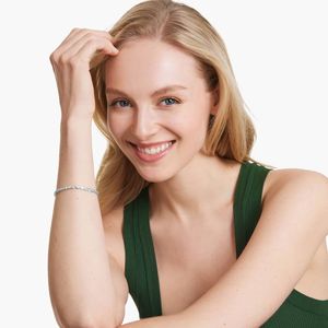 สร้อยข้อมือเทนนิสเพชรมอยซาไนต์ขนาด8นิ้ว925เงินและทอง10K เครื่องประดับเย็นระดับพรีเมี่ยมสำหรับทุกเพศของขวัญแฟชั่นที่สมบูรณ์แบบ - Product Image 4