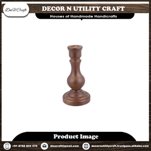 Decor N Utility Craft Eco-Friendly Handmade Natural Mango Wood Candle Holders for Home and Christmas Decor - Product Image 2