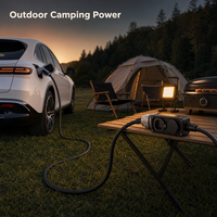 Câble de décharge V2L pour véhicule électrique 22 kW 32 A 5 m Type 2 vers prise Schuko Alimentation extérieure pour le camping