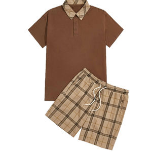 cotton, Breathable Custom Print <b>Short</b> Sleeve <b>T</b>-<b>Shirt</b> Drawstring Waist Track <b>Shorts</b> <b>Sets</b> 2025 Summer Jogging Suit <b>Men</b> Custom Logo - Product Image 1