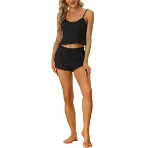 Ropa de verano para mujer, conjuntos de pantalones cortos y tops para mujer, conjunto deportivo de 2 piezas, conjuntos cortos para mujer, camiseta sin mangas acanalada personalizada - Product Image 4
