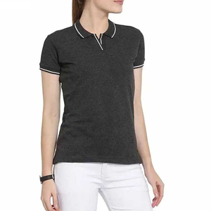 Custom <b>Women</b> <b>Polo</b> <b>Shirt</b> <b>White</b> Green Fashion Two Buttons Sports <b>Polo</b> <b>Shirt</b> With Customized Logo Printed <b>Women</b> <b>Polo</b> <b>Shirt</b> - Product Image 3