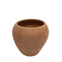 Tanah liat terbuat Pot bulat warna alami pot teh keramik untuk rumah dan meja dekorasi buatan tangan disesuaikan dalam jumlah besar