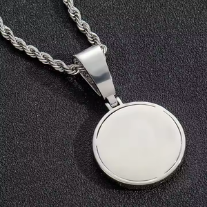 Collar de Lujo con Colgante de Moissanita Hecho a Mano, Estilo Hip Hop, Oro Rosa, de 1-4 Pulgadas, para Compromiso o Boda - Product Image 5