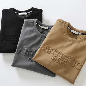 เสื้อสเวตเตอร์คอกลม 14 สีที่กําหนดเอง 350 กรัมเสื้อสเวตเตอร์ผู้ชายขนแกะขั้วโลกแขนยาว - Product Image 2