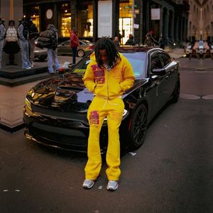 Chándal con cremallera desgastada lavado ácido estilos de vida personalizados dos piezas chándal morado Sunfade conjuntos de Sudadera con capucha de retazos de peso pesado - Product Image 2