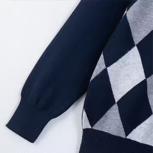 Cárdigan de uniforme de punto suave y antipastillas hecho con acrílico de alta calidad, cárdigan de uniforme de punto de fácil cuidado - Product Image 5