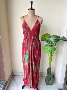Vestido largo hecho a mano Tie Dye, vestido veraniego de seda, traje de Festival Hippie, Vestido de playa, vestido de noche, vestido de verano informal, ropa de vacaciones - Product Image 3