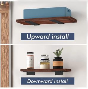 Soportes de Pared Metálicos Resistentes para Estantes, Paquete de 6, para Soporte de <span class=keywords><strong>Repisas</strong></span>, Bricolaje - Product Image 4