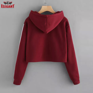 เสื้อครอปฮู้ดดี้ผู้หญิง คุณภาพสูง ผ้าฝ้าย 100% เสื้อฮู้ดดี้ครอป สไตล์หรูหรา สปอร์ต สวมใส่สบาย เหมาะสำหรับฤดูหนาว พร้อมฮู้ดผ้าขนสัตว์ - Product Image 5