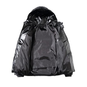 Chaqueta de Burbuja con Doble Capa y Diseño Superior para Hombre, Abrigo de Invierno Cálido de Nailon y Poliéster, con Capucha Larga de Lona, Bolsillos Decorativos - Product Image 3