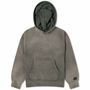 Sweat-shirts à capuche pour hommes, fermeture éclair, épaules tombantes, lavage à l'acide, sweat-shirt surdimensionné, streetwear délavé, impression, sweat-shirt lourd pour hommes - Product Image 1