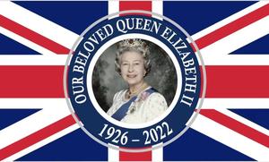 Bandera <span class=keywords><strong>de</strong></span> <span class=keywords><strong>la</strong></span> <span class=keywords><strong>Reina</strong></span> británica, estándar real, Reino Unido, gran británico, gran británico, Elizabeth II, 3x5 pies, pie, 100% poliéster, 100D, resistente a los rayos UV - Product Image 2