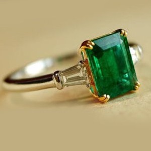 Handmade 925 Sterling Silver Fine Jewelry Gold Plated Emerald Engagement <b>Ring</b> for Women Vintage for <b>Indian</b> Weddings Wholesale - Product Image 4