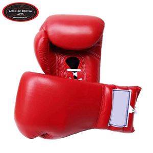 In Red Color Good Selling Highest Quality Make Your Own New Arrival Boxing <b>Gloves</b> With <b>Laces</b> by ABDULLAH MARTIAL ARTS - Product Image 6