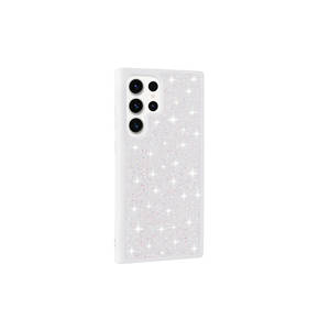 Funda de Lujo Blanca con Diseño de Diamantes Brillantes para Samsung Galaxy S23 Ultra, Funda Protectora de Silicona con Pedrería Premium en Caja - Product Image 1