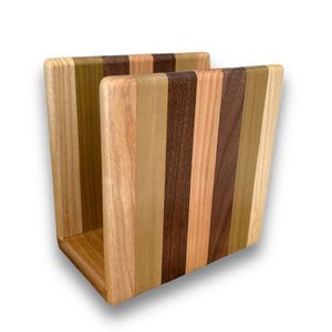 ที่ใส่กระดาษเช็ดปากไม้ดีไซน์เรียบง่าย เหมาะกับการตกแต่งห้องครัว ร้านกาแฟ ห้องรับประทานอาหาร และบ้านสไตล์ต่างๆ - Product Image 1