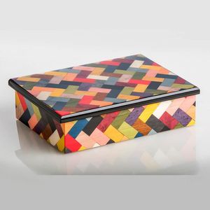 Nueva llegada Art Deco estilo caja de madera mármol resina incrustaciones caja decorativa para almacenamiento elegante en el hogar accesorio al por mayor - Product Image 6