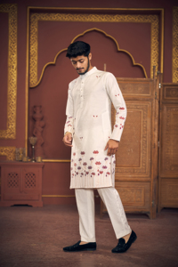 Mughal jacquard designer kurta - Product Image 4