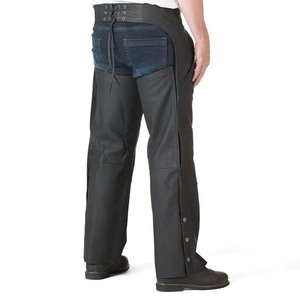 Hombres de cuero Chaps Motocicleta Chaps Plain Bikers Montar Pantalones Vaquero Personalizado Logotipo de cuero CHAPS - Product Image 2