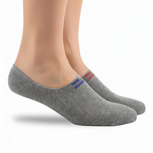 Chaussettes invisibles pour hommes avec votre logo et votre marque Chaussettes antidérapantes imprimées en silicone avec votre logo et chaussettes personnalisées OEM de marque - Product Image 1