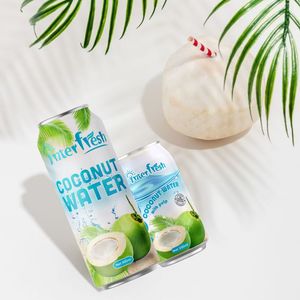 Lata de pulpa de agua de coco 500ml sin azúcar añadido Natural saludable ISO22000/HACCP/HALAL certificado servicio OEM precio al por mayor Vietnam - Product Image 2