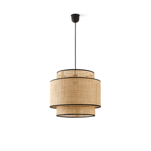 Suspension élégante en rotin tissé à la main d'inspiration côtière Personnalisable Matériau en bambou Fabricant du Vietnam Minimaliste OEM ODM - Product Image 2