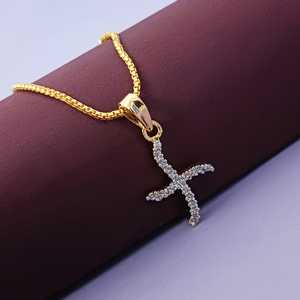 Joyería étnica india Zirconia cúbica CZ cristal chapado en oro Pandent cadena collar conjunto para joyería de fiesta para mujeres y hombres - Product Image 2