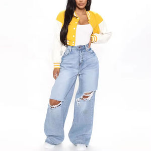 Meilleur tissu vêtements pour femmes vestes universitaires manches en cuir femmes veste universitaire nouveauté veste de qualité supérieure - Product Image 1