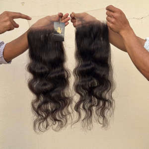 13x4 13x6 HD dentelle fermeture frontale perruques de cheveux humains pré-plumés 13x6 cheveux de vague de corps extensions de cheveux humains bruts - Product Image 1