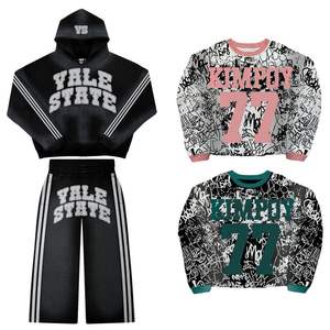 Nouveau sweat-shirt à capuche surdimensionné imprimé à l'écran de haute qualité, sweat-shirt lourd d'hiver, bas déchiré, pour unisexe - Product Image 6