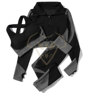 Women's Plus Size Solid Breathable <b>Yoga</b> Wear Sets Custom Logo Leggings Spandex/Polyester Lightweight Quick Dry Sports Outdoors - Product Image 1