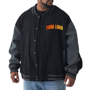 Logo personnalisé OEM Designer Blouson d'université vierge pour hommes Patch Streetwear 100% Laine Baseball Broderie Varsity Jacket - Product Image 1