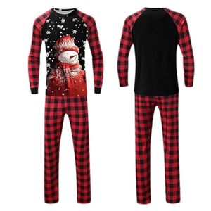 Navidad ropa de dormir Camiseta de manga larga con pantalones Lounge vacaciones pijama conjuntos 100% algodón Feliz Navidad - Product Image 6