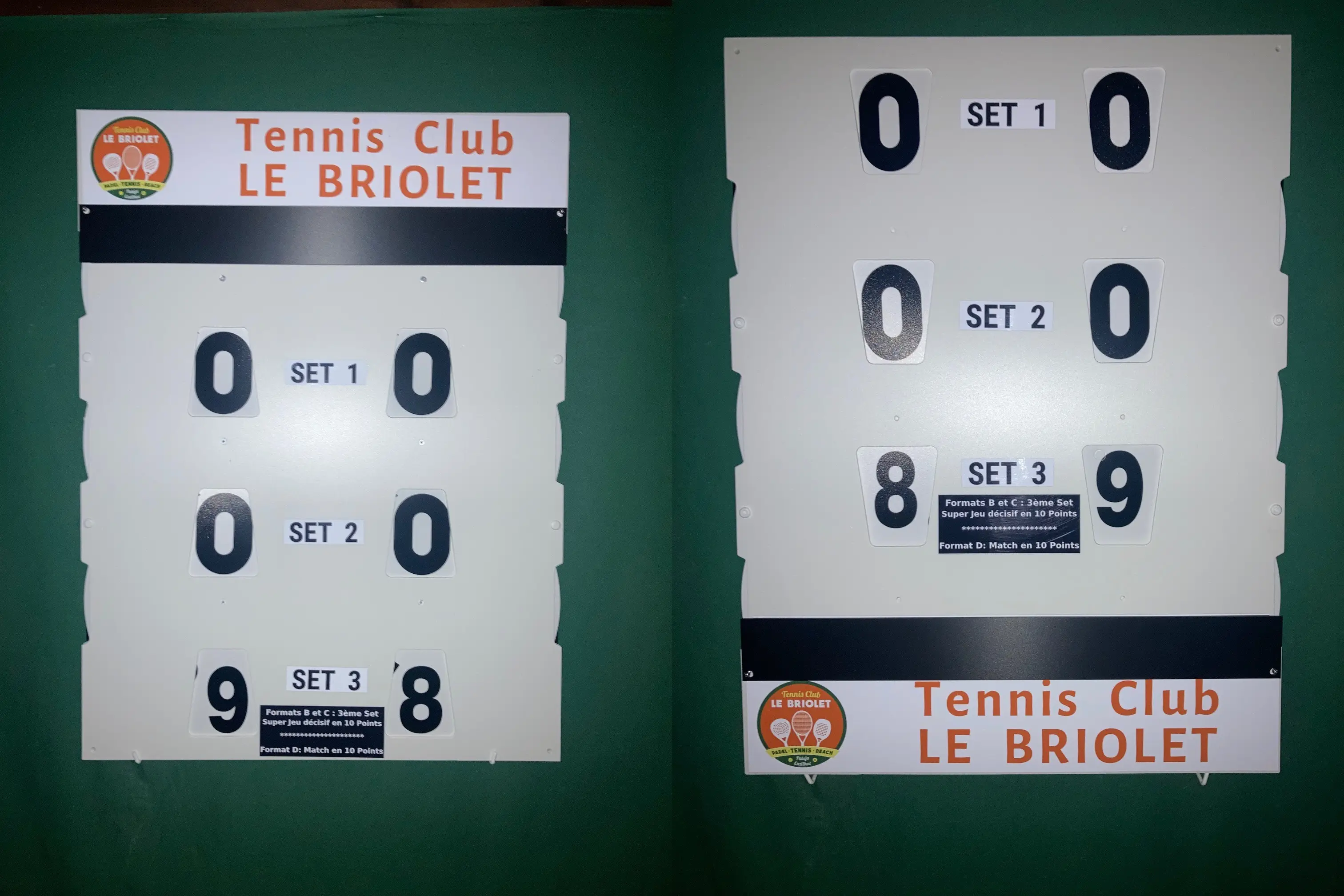 Manual Scoreboard 60 x 80 cm for Padel Tennis Basketball Handball Unperishable for All weather Outdoor or Indoor