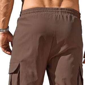 Jogger en toile léger taille moyenne pour hommes Pantalon cargo respirant décontracté avec fermeture éclair et poches - Product Image 3