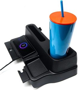 Caja de almacenamiento para consola <span class=keywords><strong>Central</strong></span>, cargador inalámbrico apto para Toyota Land Cruiser LC70 LC71 LC76 LC77 LC79 FJ70 FJ76 FJ77 FJ78 - Product Image 2