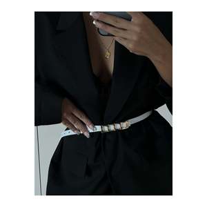Ceinture fine à boucle pour femme, ceinture de pantalon, ceinture de veste, ceinture de robe, ceinture de chemise - BLANCHE - Product Image 5
