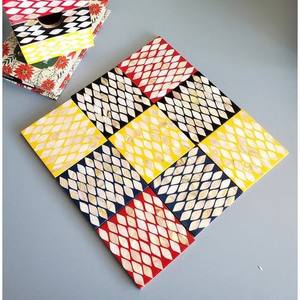 Pearl <b>Coasters</b> Luxury Tea <b>coaster</b> <b>Set</b> with Holder Custom Size logo Round square Bone Inlay Mother of Pearl Inlay - Product Image 4